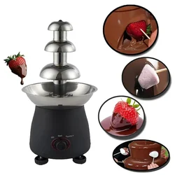 Premium Quality Stainless Steel 3 Steps Electric Chocolate Fountain Machine